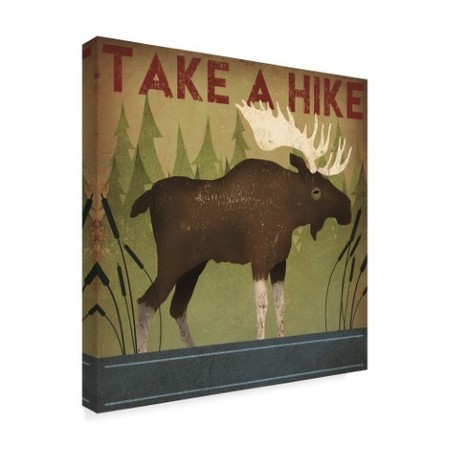 Trademark Fine Art Ryan Fowler 'Take A Hike Moose' Canvas Art, 35x35 WAP06282-C3535GG